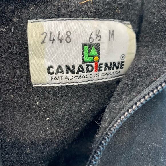 La Canadienne Black Suede Booties-6.5M - Picture 9 of 11